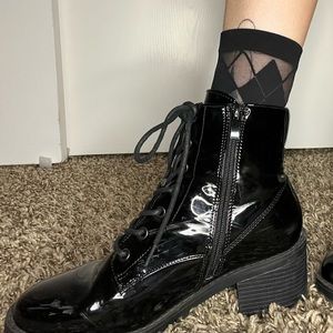Black Edgy Ankle Boots